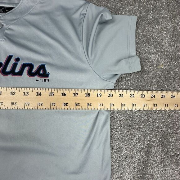 Nike Miami Marlins Kyle Keller Jerseys Boys Youth XL Regular Gray #12 Baseball - Picture 2 of 6